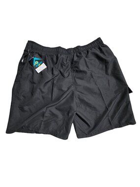 NWT | Kanu Surf Black Barracuda Cargo Pocket Mesh Lined Swim Shorts | XXL